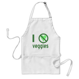 Tablier Je déteste les légumes Pas d'amour