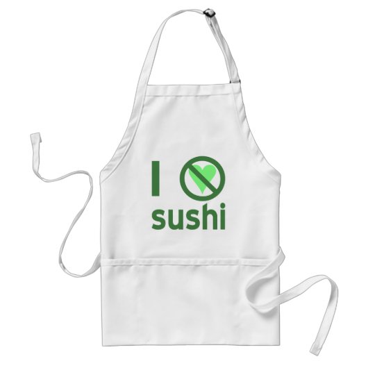 Tablier Je déteste les sushis (Devant)