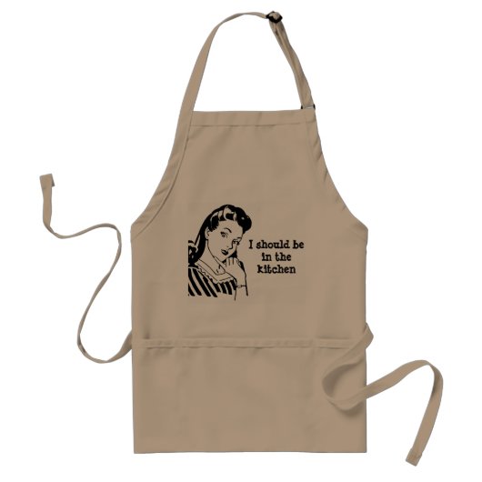 Tablier Je devrais être dans la cuisine (Devant)