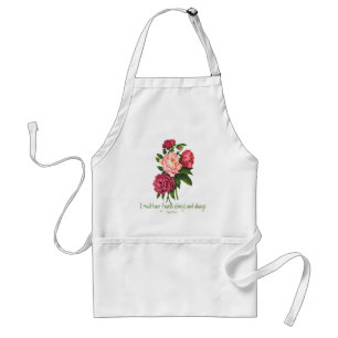 Tablier Je dois avoir Flowers Claude Monet Citation Peony 