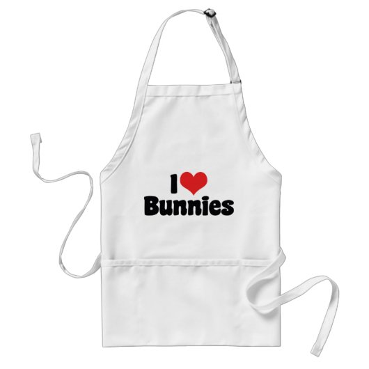 Tablier Je Lapins de Bunny aux coeurs (Devant)
