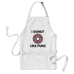 Tablier Je n'aime pas les jeux de mots sur les donuts