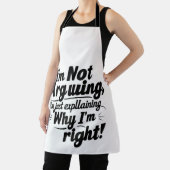 Tablier Je n'argumente pas, j'explique juste pourquoi j'ai (Insitu)