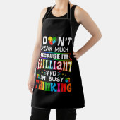 Tablier Je Ne Parle Pas Beaucoup D'Autisme Autiste brillan (Insitu)