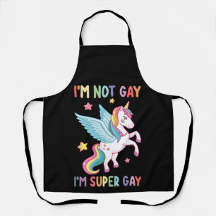 Tablier Je ne suis pas gay, je suis super gay, fierté LGBT
