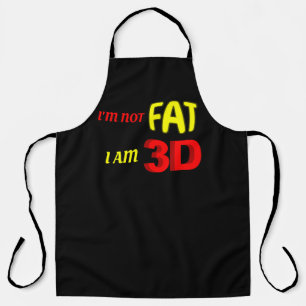 Tablier Je ne suis pas gros, je suis 3D, drôle de mème