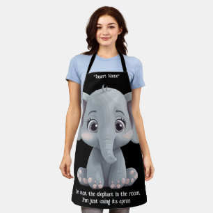 Tablier Je ne suis pas l'éléphant dans la pièce