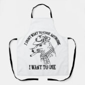 Tablier Je Ne Veux Plus Cuire Que Je Veux Mourir (Recto)