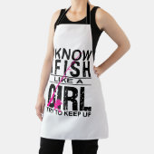 Tablier Je pêche comme une fille Essayez de continuer, cad (Insitu)