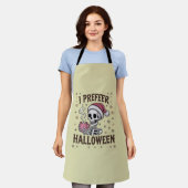 Tablier Je Préfère Halloween Éffrayant Xmas Squelette goth (Porté)