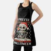 Tablier Je Préfère Halloween Noël Squelette Vilain Noël (Insitu)