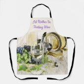 Tablier Je préférerais goûter du vin (Recto)