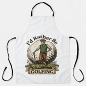 Tablier Je préférerais jouer au golf (Recto)