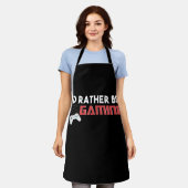 Tablier Je Préférerais Jouer Ordinateur Et Console Gamer (Porté)