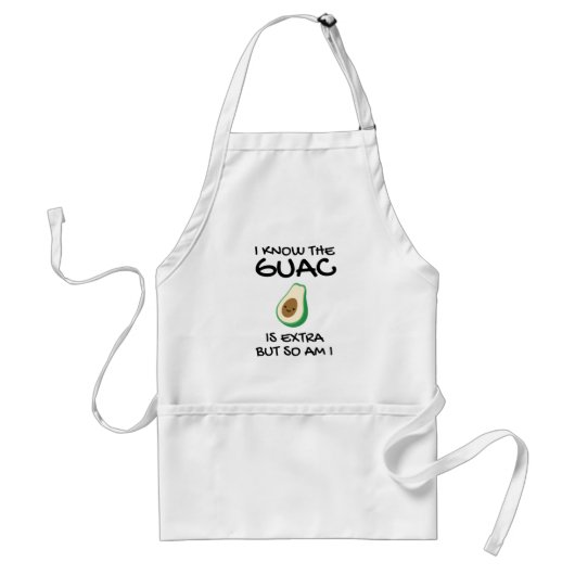 Tablier Je Sais Que Le Guac Est Extra Mais Moi Aussi (Devant)