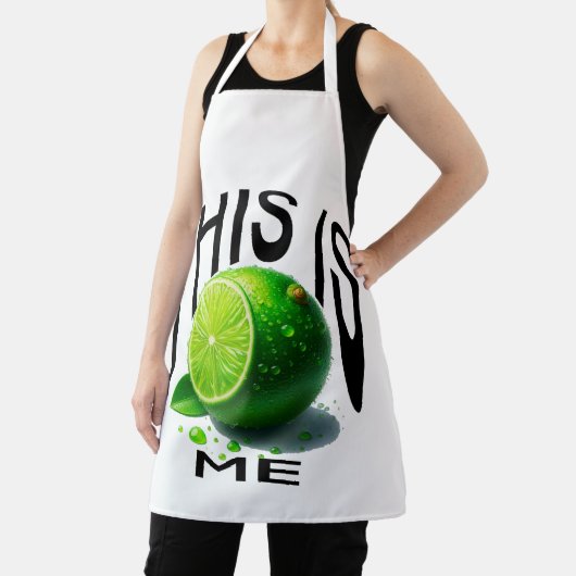 Tablier Je suis aigre comme une chaux ou un citron vert (Insitu)