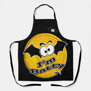 Tablier Je suis Batty Orange et Yellow Swirl