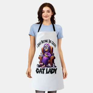 Tablier Je Suis Devenue La Dame Du Chat Fou