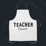 Tablier Je suis enseignant école Collegeajouter votre nom<br><div class="desc">Profession modèles simples pour votre profession</div>