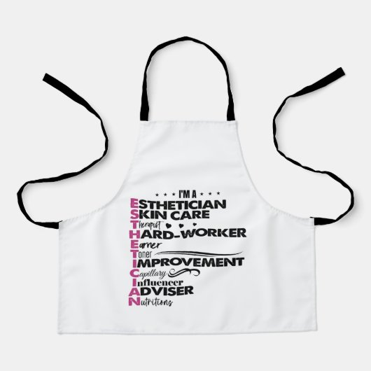 Tablier Je suis Esthetician Graduation Salon Estheti (Recto)