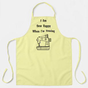 Tablier Je suis heureux quand je couds