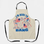 Tablier Je suis ici pour 4 juillet marrant (Recto)