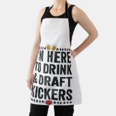 Tablier Je suis ici pour boire et baiser Kickers Funny Foo (Insitu)