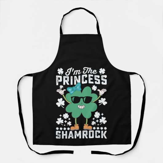 Tablier Je suis La Princesse Shamrock St Patrick's Day Iri (Recto)