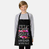 Tablier Je suis la soeur du Milieu Je suis la raison pour (Porté)