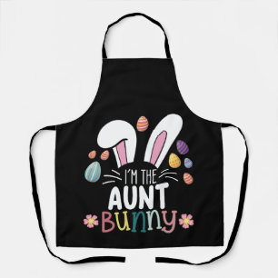 Tablier Je suis la tante Bunny Pâques tenue de famille ass