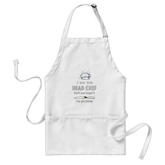 Tablier Je suis le chef cuisinier (Devant)
