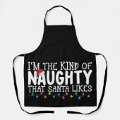 Tablier Je suis le genre de Naughty Père Noël aime Noël (Recto)