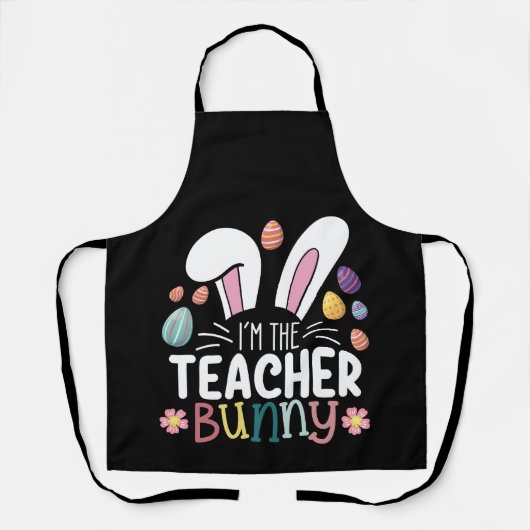 Tablier Je suis Le Matching de Pâques Bunny Enseignant (Recto)