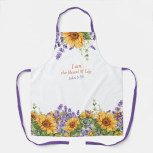 Tablier Je suis le pain de la vie des tournesols