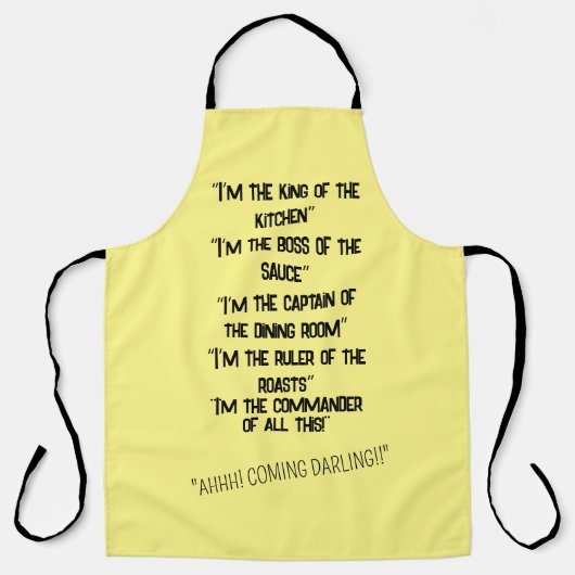Tablier "Je suis le patron" Apron cuisine (Recto)