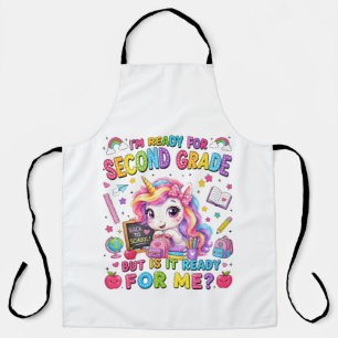 Tablier Je suis prêt pour la licorne de deuxième année Pre