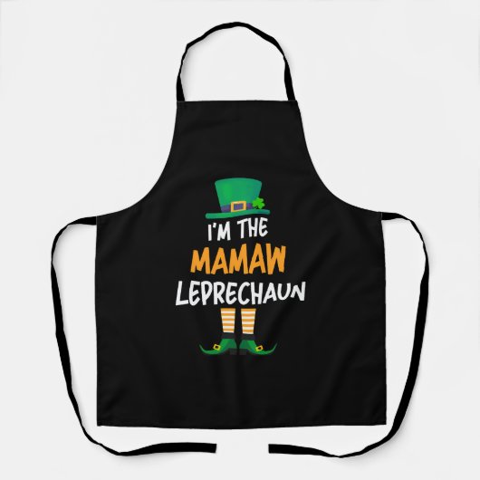 Tablier Je suis The Mamaw Leprechaun St Patrick's Day Fami (Recto)