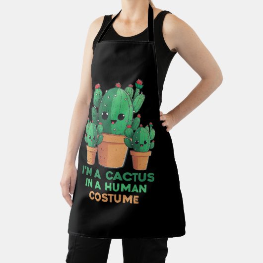 Tablier Je suis un cactus dans un costume humain Cactus et (Insitu)