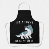 Tablier Je suis un furry, fais avec, c'est mignon fandom f (Recto)