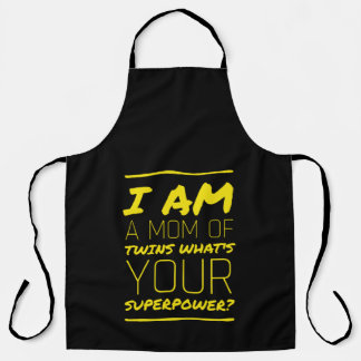 Tablier Je suis une mère de jumeaux qui est votre super-pu
