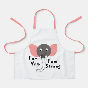 Tablier Je suis Végétal Je suis Fort Éléphant Animal Enfan