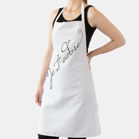 Tablier Je t'adore Je t'aime en français (Insitu)