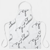 Tablier Je t'adore Je t'aime en français (Recto)