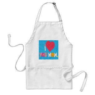 Tablier je t'aime maman apron