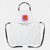 Tablier Je t'aime, Maman Star de David/Coeur (Recto)