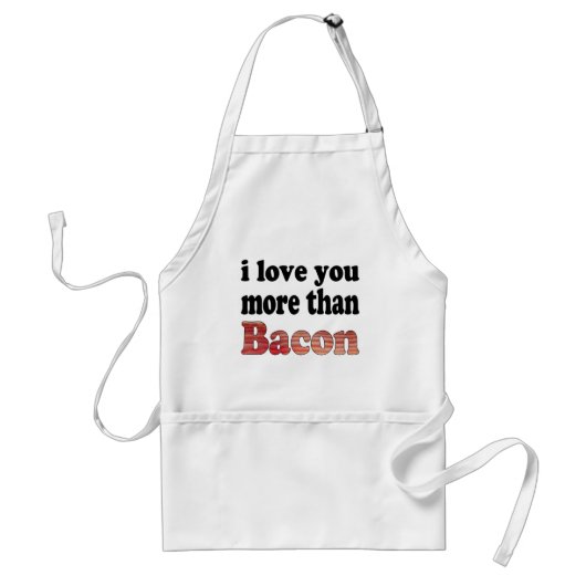 Tablier Je t'aime plus que le bacon (Devant)