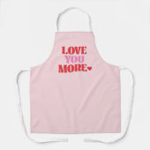 Tablier Je t'aime plus Rose Mignon Saint-Valentin (Recto)