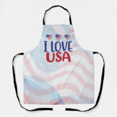 Tablier Je t'aime USA (Recto)