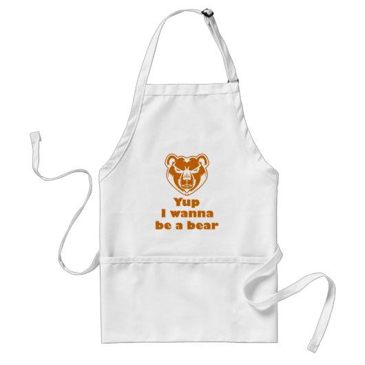 Tablier Je veux être un ours (Devant)