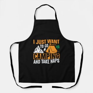 Tablier Je veux simplement aller camper